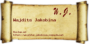 Wajdits Jakobina névjegykártya